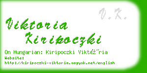 viktoria kiripoczki business card